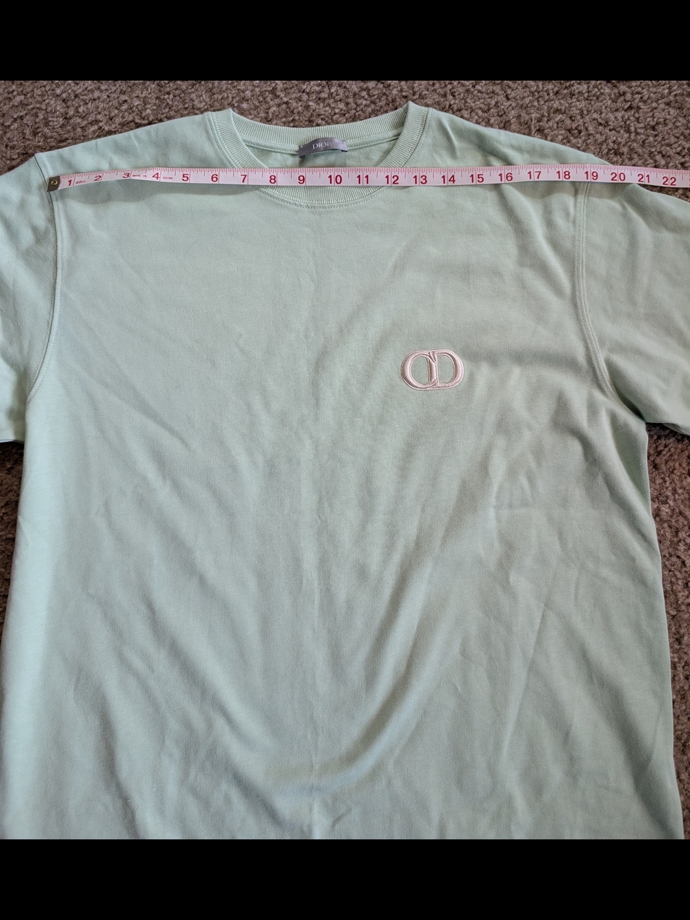 Authentic Dior Men’s Crewneck T-Shirt in Mint Green Size Medium - Picture 3 of 9